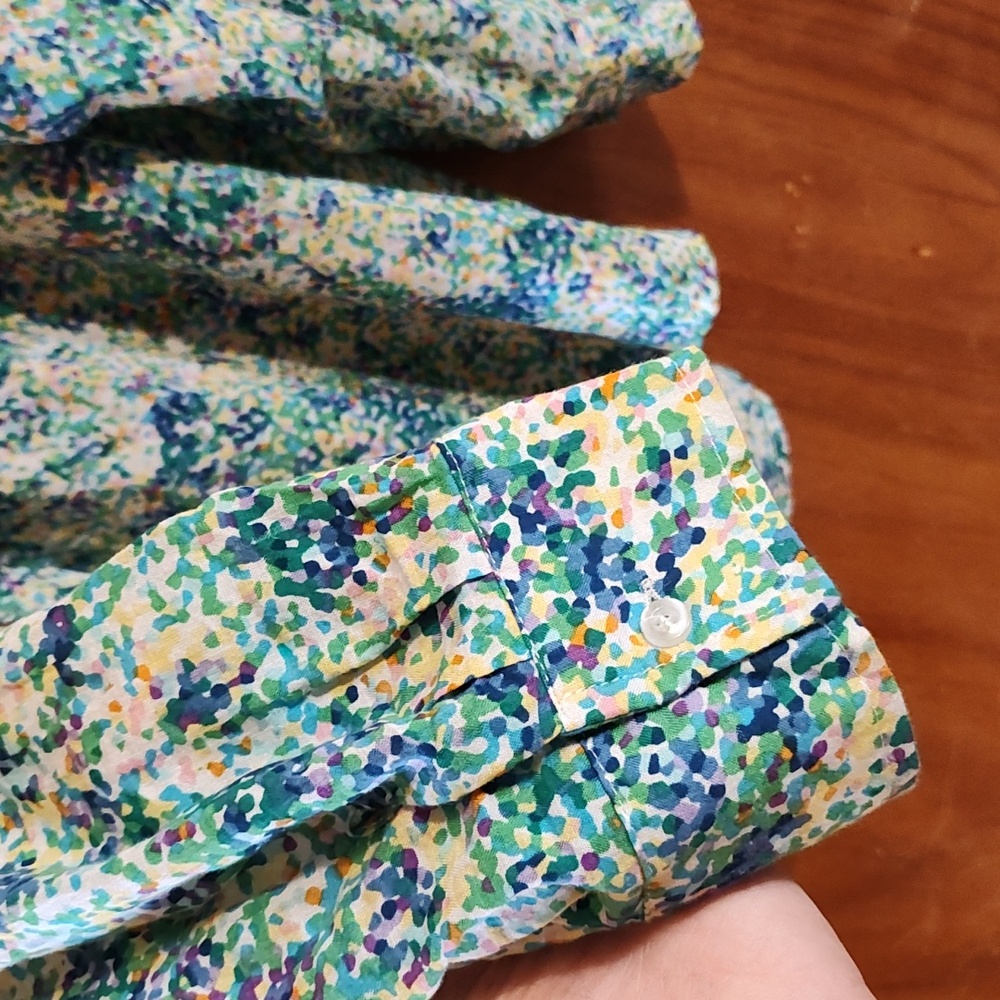 Westbound Split Neck Blouse Micro Dot Abstract Bl… - image 6